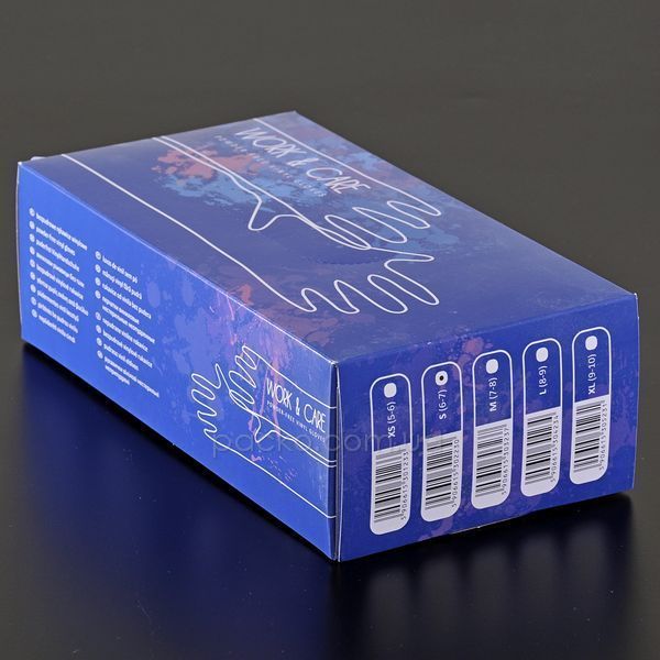 Рукавички разові ВІНІЛОВІ 100шт S Прозорі 47631 фото Рукавички разові ВІНІЛОВІ 100шт S Прозорі 47631 фото