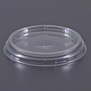 Кришка купольна PET-Е плоска з отвором 100шт 41362 фото
