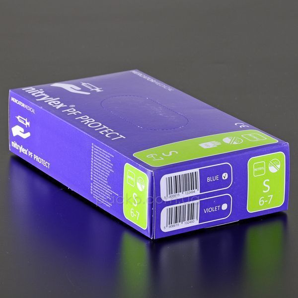 Рукавички разові НІТРІЛОВІ 200шт Nitrylex S 47647 фото Рукавички разові НІТРІЛОВІ 200шт Nitrylex S 47647 фото