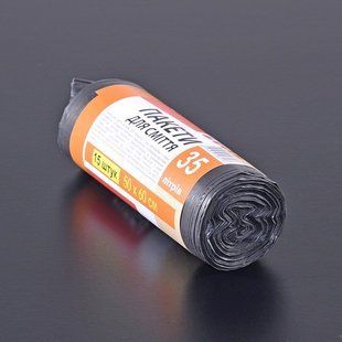 Мішки д/сміття 35л 50х60см 15шт чорні SL 22418 фото