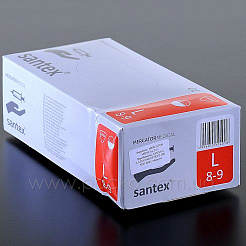 Рукавички разові латекс SANTEX  100шт  L